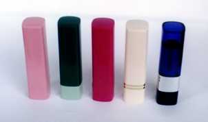 Assorted lipstick cases in several colors