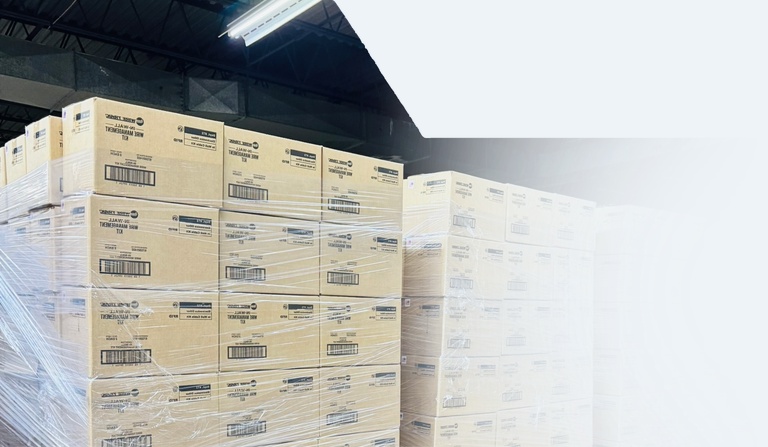 Finished goods stored for shipment at Fram Trak